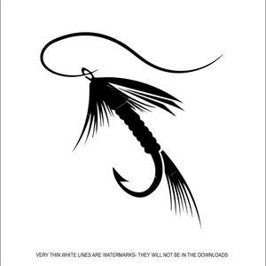 Flies Jig #2 Fishing Lure Artificial Bait float Lake Fisherman Rod Pole Hook  * Cut Sign Image ClipArt digital download eps dxf png jpeg svg
