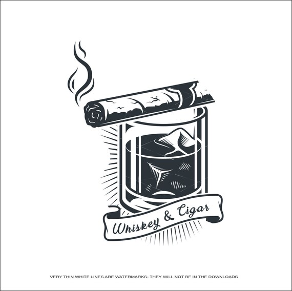 Whiskey Sigaro Cocktail Ghiaccio Bevanda Bar Alcolico Gentlemen's Club  Fumatori taglio stampa design Immagine ClipArt download digitale  eps/dxf/png/jpeg/svg - Etsy Italia, image size:570x568