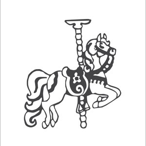 Carousel Horse move Up Down Pole Merry-Go-Rounds Ride Carnival Fair Kids  * Cut Sign Image ClipArt digital download eps/dxf/png/jpeg/svg