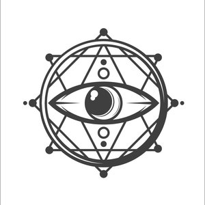 Tarot Mystical Eye Seeing Eye Third Eye * Eye of Providence secret Astrology * Cut Sign Image ClipArt digital download eps/dxf/png/jpeg/svg