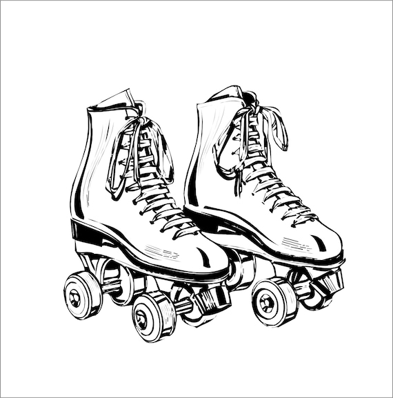Roller Skates 1 Rink Wheels Activity Sport SVG cut print Etsy