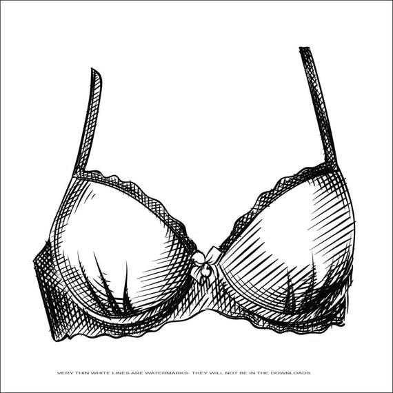 Female Bra Tiny Bow Brassiere Comfort Support Boobs Sexy Cloths  Underclothing Cut Sign Image Clipart Digital Download Eps/dxf/png/jpeg/svg  -  Israel