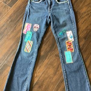 Bestickte vintage Levi Jeans