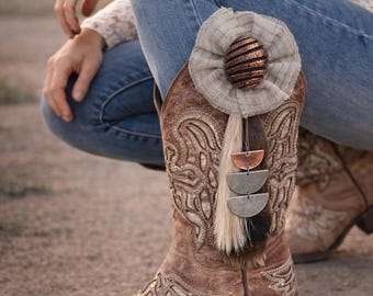 Gioielli con brillantini per stivali western - Accessori per stivali da cowgirl, stile boho rustico rodeo