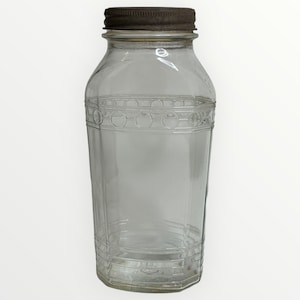 Vintage glass canning storage jar