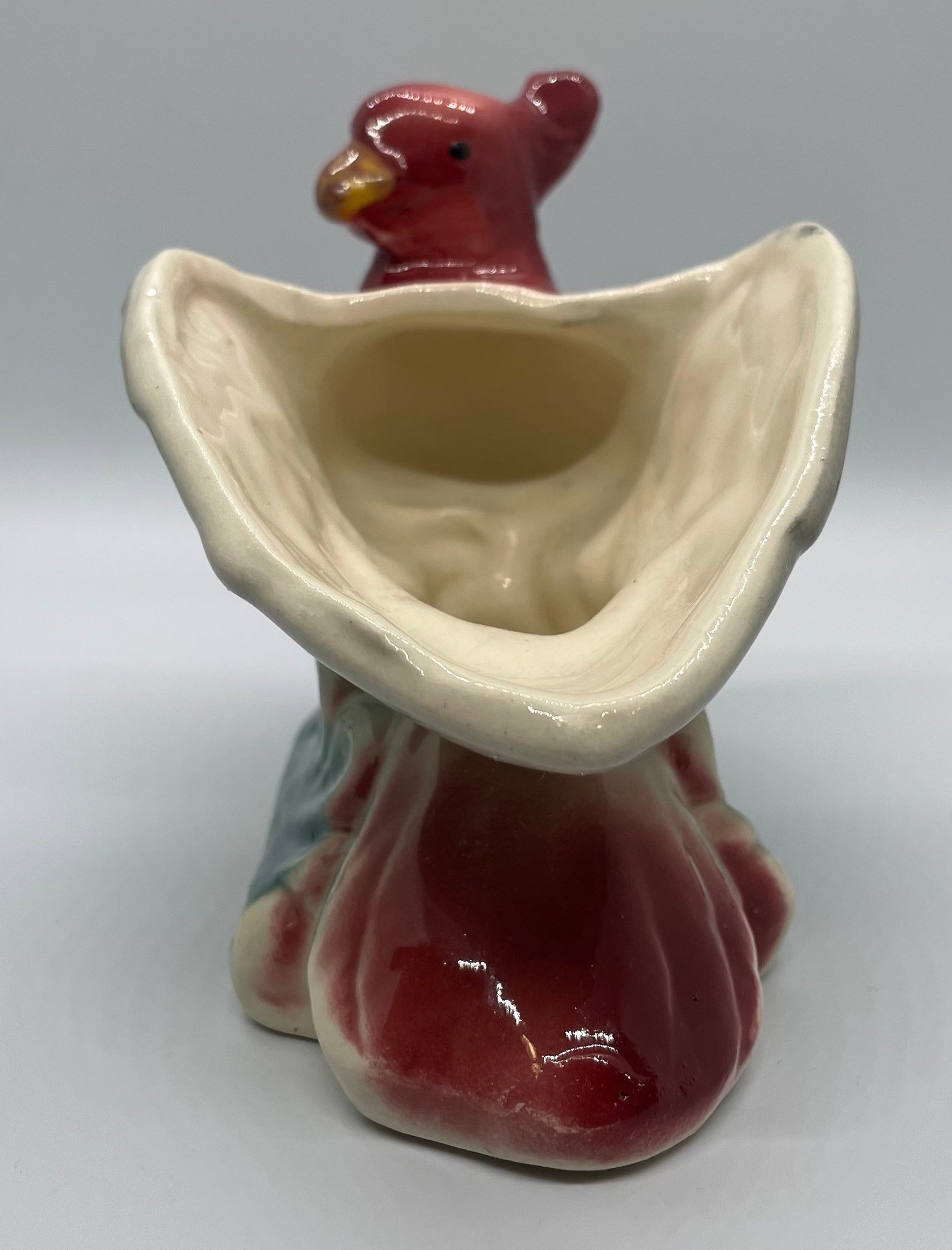 Vintage Midcentury American Bisque Pottery Bird Planter Etsy