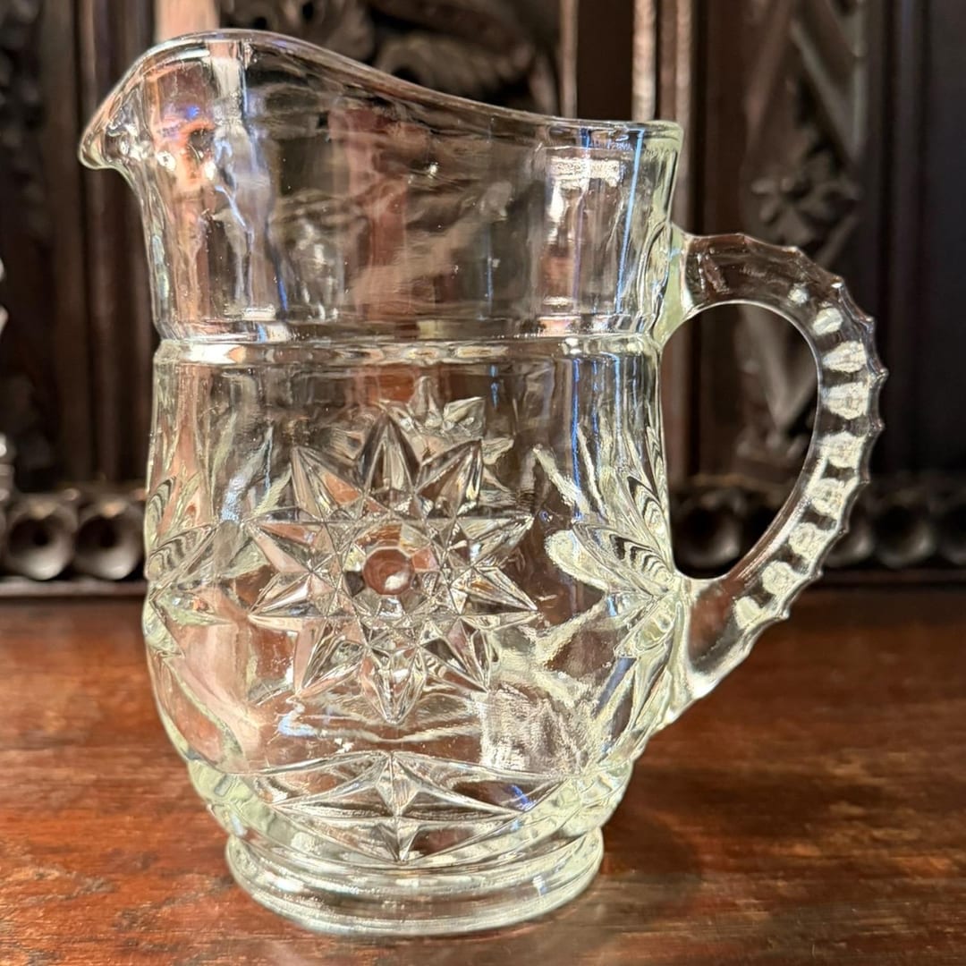 Pint Star Vintage Anchor Hocking Pint Pitcher Star of David Prescut - Etsy