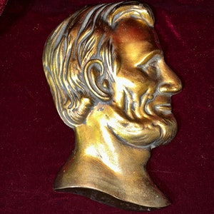 Brass or Bronze Abraham Lincoln Wall Plaque