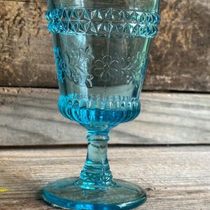LG Wright Wildflower Blue Goblet