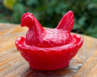 Mosser Jadeite Hen on Nest Candy Dish 4