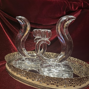 Pair of New Martinsville candlestick Holders