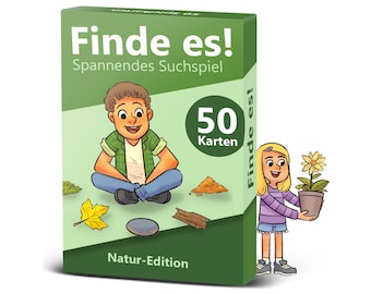 Kinder Spiele - Finde es I Draußen die Natur neu entdecken I Schatzsuche als Outdoor Spielzeug I ab 4, 5, 6, 7, 8 Jahre für Mädchen & Junge