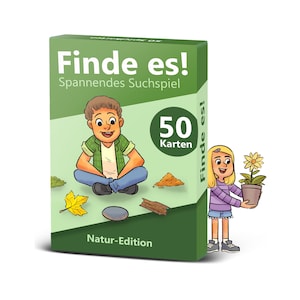 Kinder Spiele - Finde es I Draußen die Natur neu entdecken I Schatzsuche als Outdoor Spielzeug I ab 4, 5, 6, 7, 8 Jahre für Mädchen & Junge