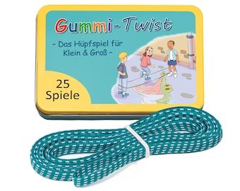 Gummitwist Game I With Instructions (Book) over 25 Games I Jumping Rubber for Kids Sports I Rubber Hops Toys in the Garden (Outdoor) & Schoolyard