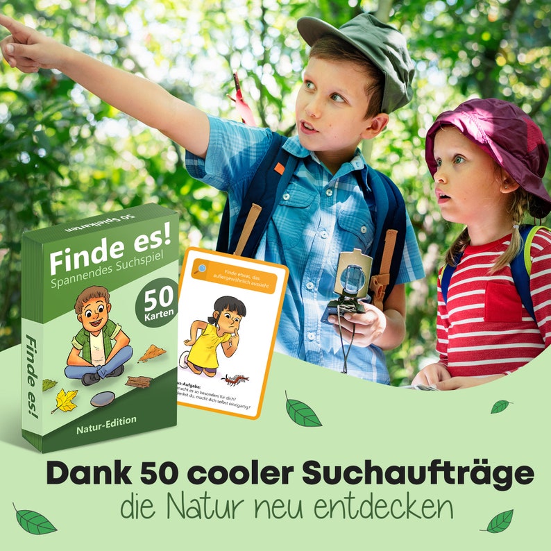 Kinder Spiele Finde es I Draußen die Natur neu entdecken I Schatzsuche als Outdoor Spielzeug I ab 4, 5, 6, 7, 8 Jahre für Mädchen & Junge Bild 2