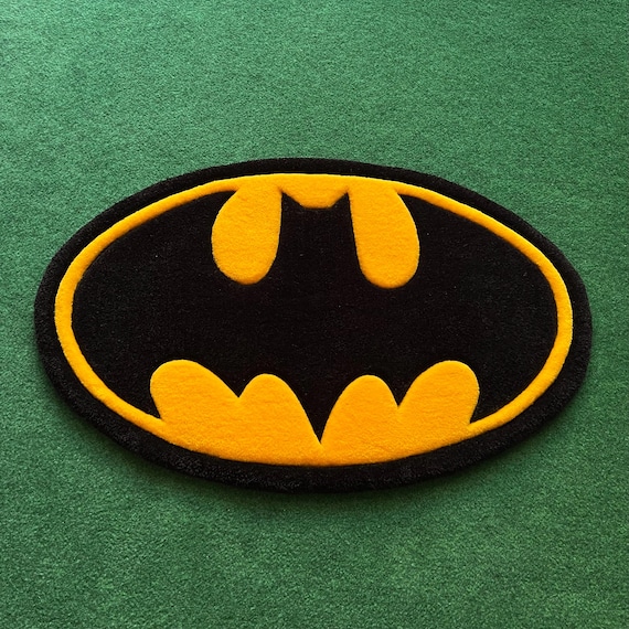 Batman Logo Rug | Handmade Tufted Batman Rug | Tufting Rug