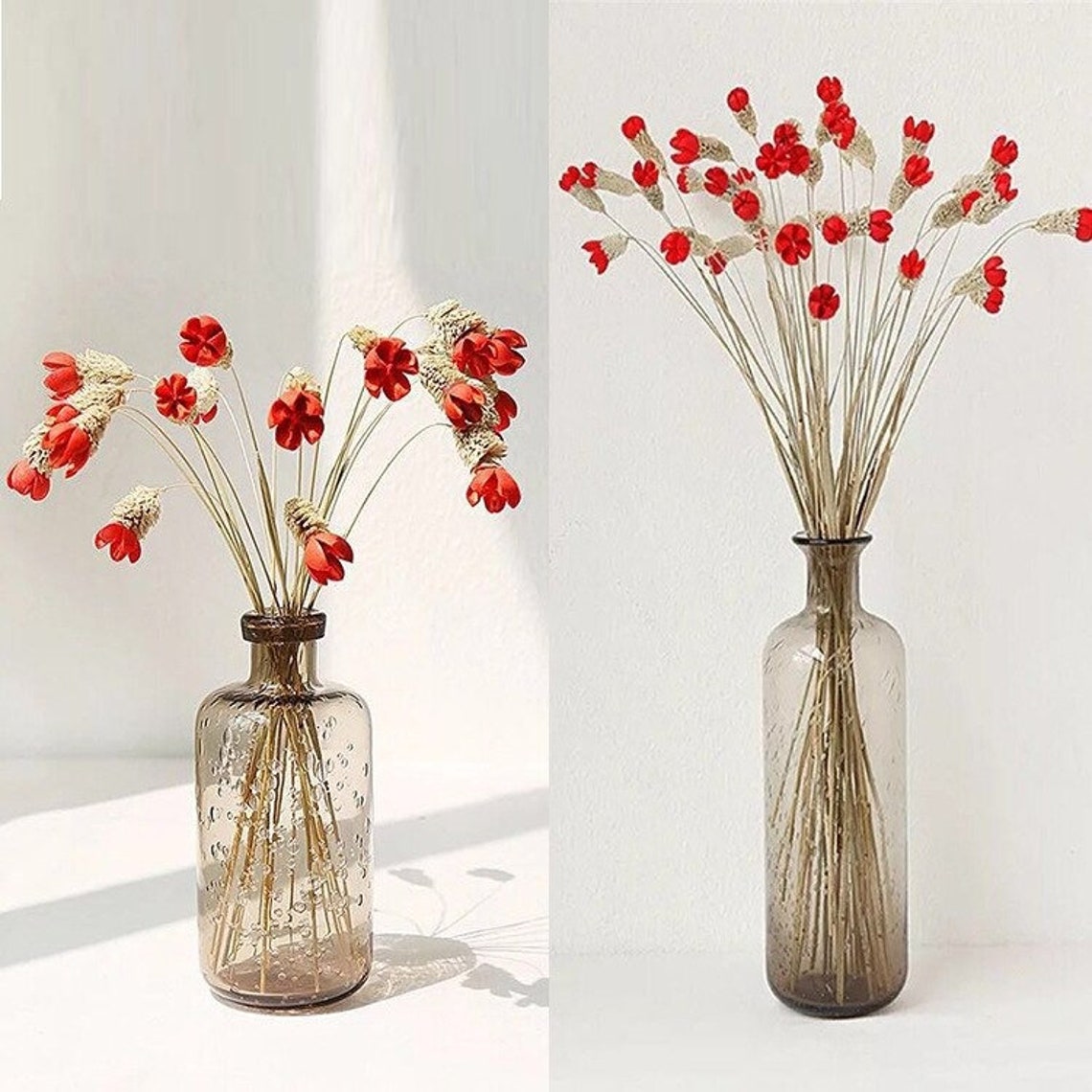 Vase à fleurs en verre de style vintage européen / Jardinière | Etsy