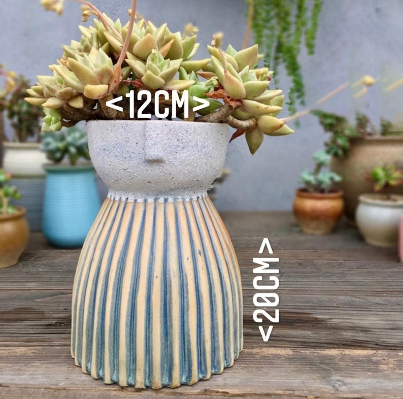 Stunning Indoor Outdoor Planters Nordic Inspired Creative Minimalistic Face Pots Ceramic Art Sculpture Flower Pot Decorative Plant pot