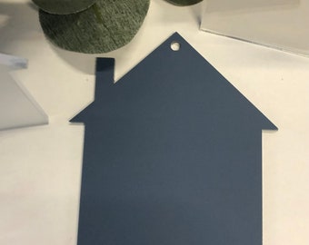 Acrylic House Shape Bauble Christmas Blank To Personalise First Home etc