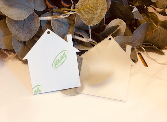 House Shape Acrylic Bauble Blank. Clear, Frosted or White Acrylic.