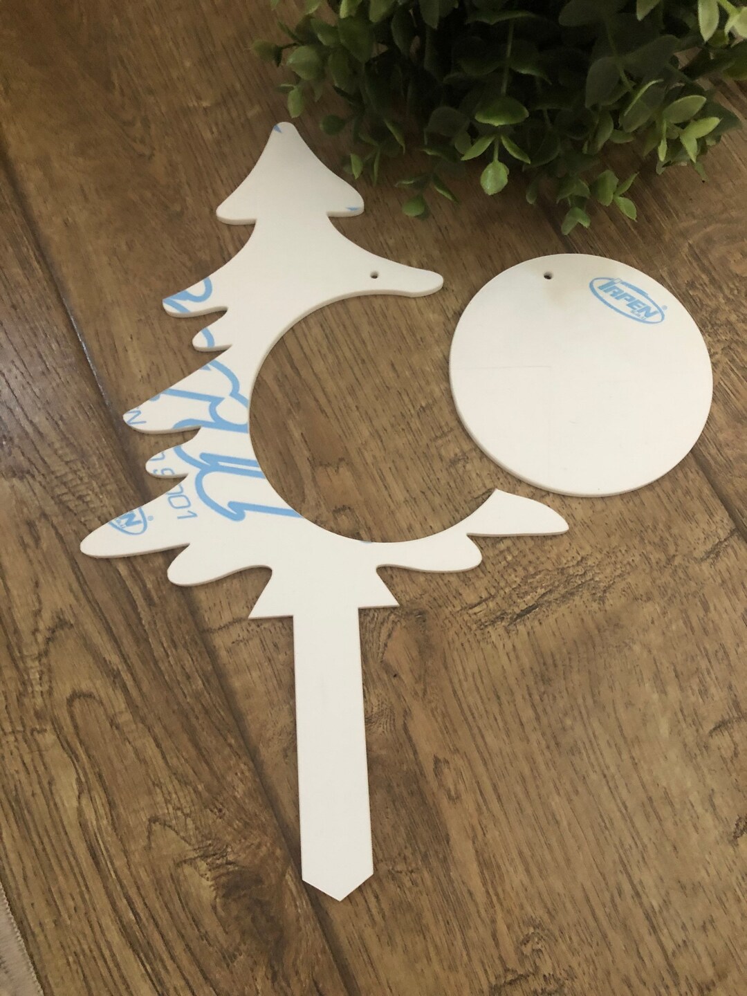 3mm Acrylic Blank Grave Marker, Memorial Christmas Bauble Tree
