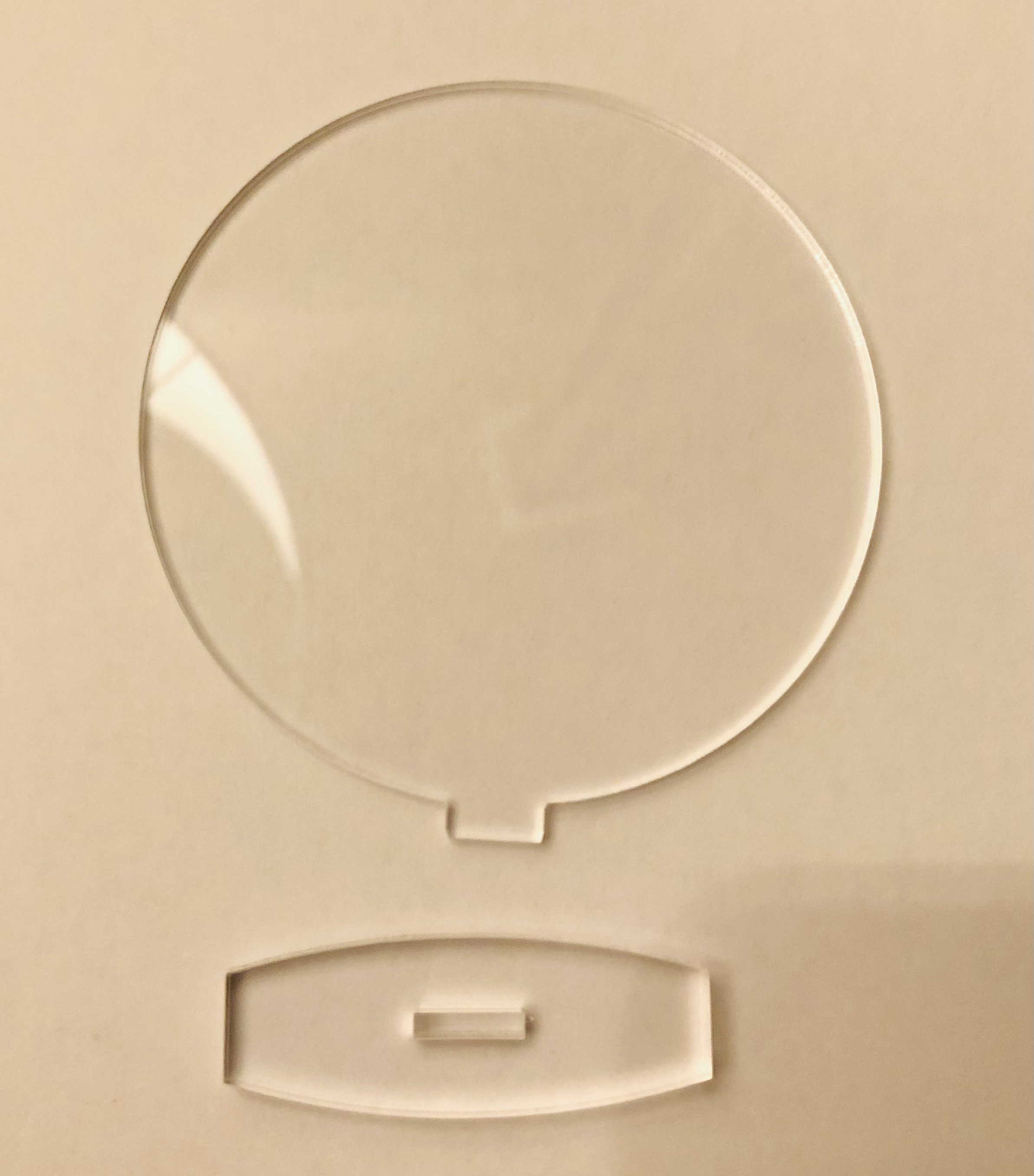 10 plaques de cercle vierges en acrylique transparent avec support de  différentes tailles disponibles. -  France