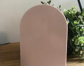 Acrylic Arch Table Sign Plaque Blank With Stand. Available In A Selection Of Matt Pastel Colours. Perfect For Weddings, Celebrations, Salons