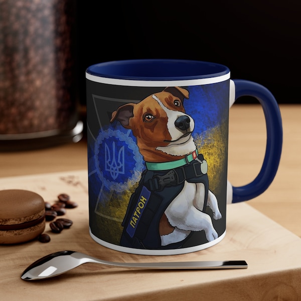 Ukrainian dog Patron, dog hero Patron Coffee Mug, 11oz