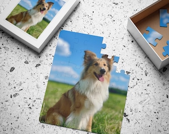30-teiliges Collie-Hundepuzzle für Demenz & Alzheimer - Großes, einfaches Puzzle für Senioren, beruhigende Haustieraktivität