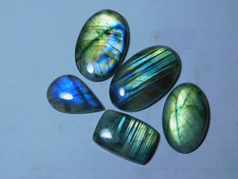 5 Piece Lot Amazing Quality Multi Labradorite Cabochons Labradorite Spectrolite Gemstone Natural Handmade Loose Stone For Jewelry 182Ct #246