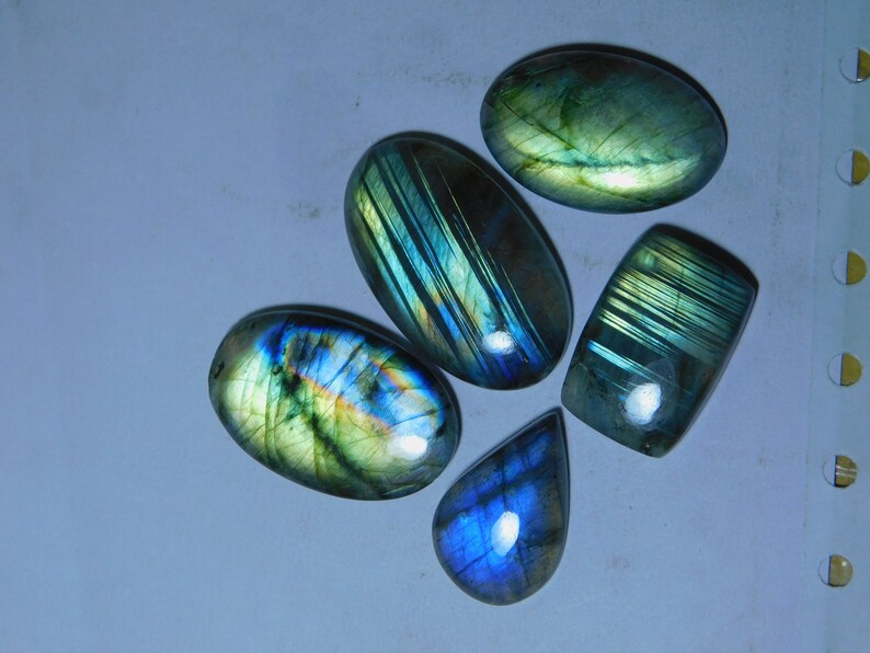 5 Piece Lot Amazing Quality Multi Labradorite Cabochons Labradorite Spectrolite Gemstone Natural Handmade Loose Stone For Jewelry 182Ct #246