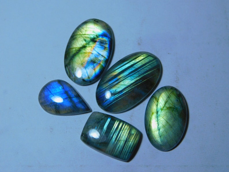 5 Piece Lot Amazing Quality Multi Labradorite Cabochons Labradorite Spectrolite Gemstone Natural Handmade Loose Stone For Jewelry 182Ct #246
