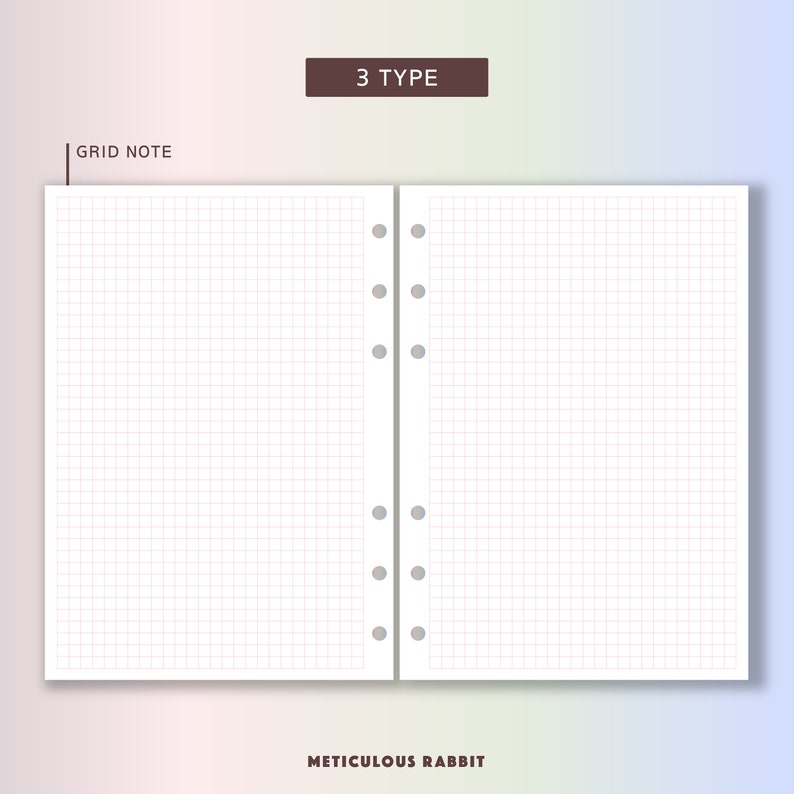 Dot Grid Lined Paper Planner Inserts Printable Writing Paper Etsy