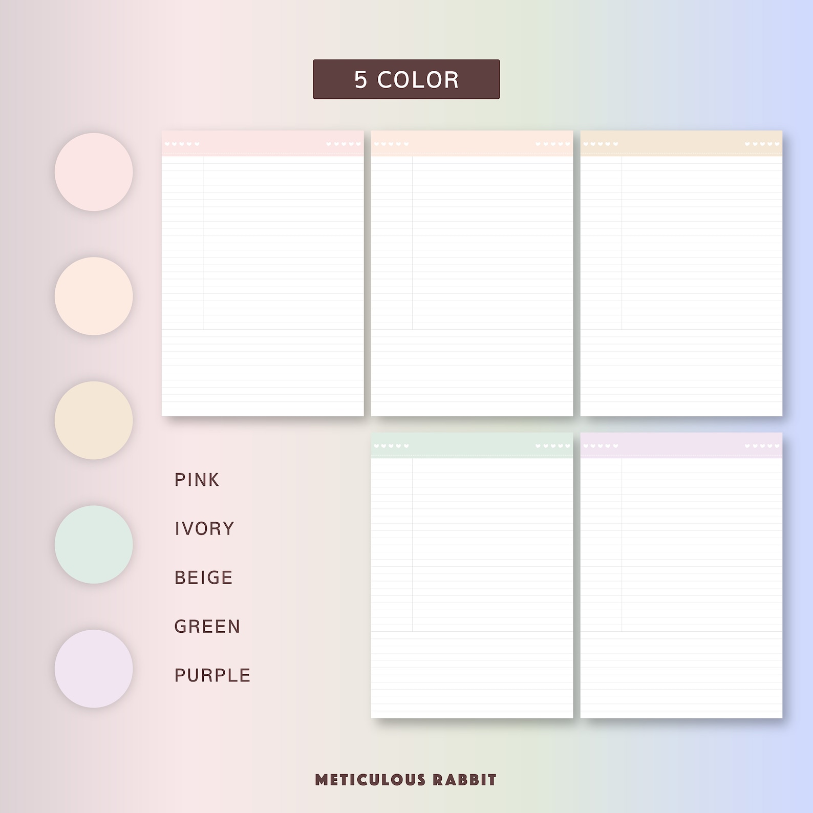 Cute Cornell Notes A5a4size Printable Pretty Cornell Note - Etsy