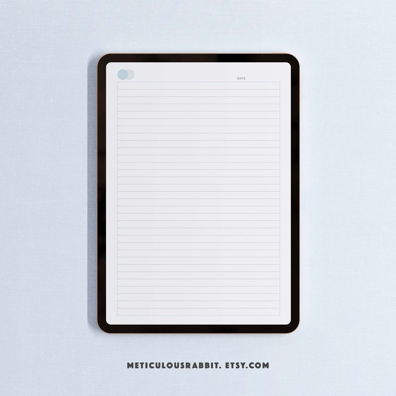 Digital&printable Lined Notes Template A5A4 Size IPAD Lined Etsy