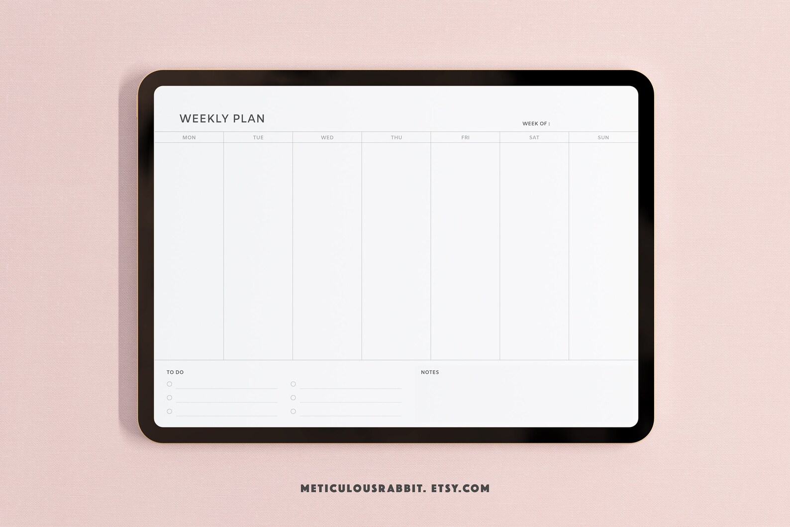 Weekly Planner A4 Size Printable Weekly Schedule Template | Etsy