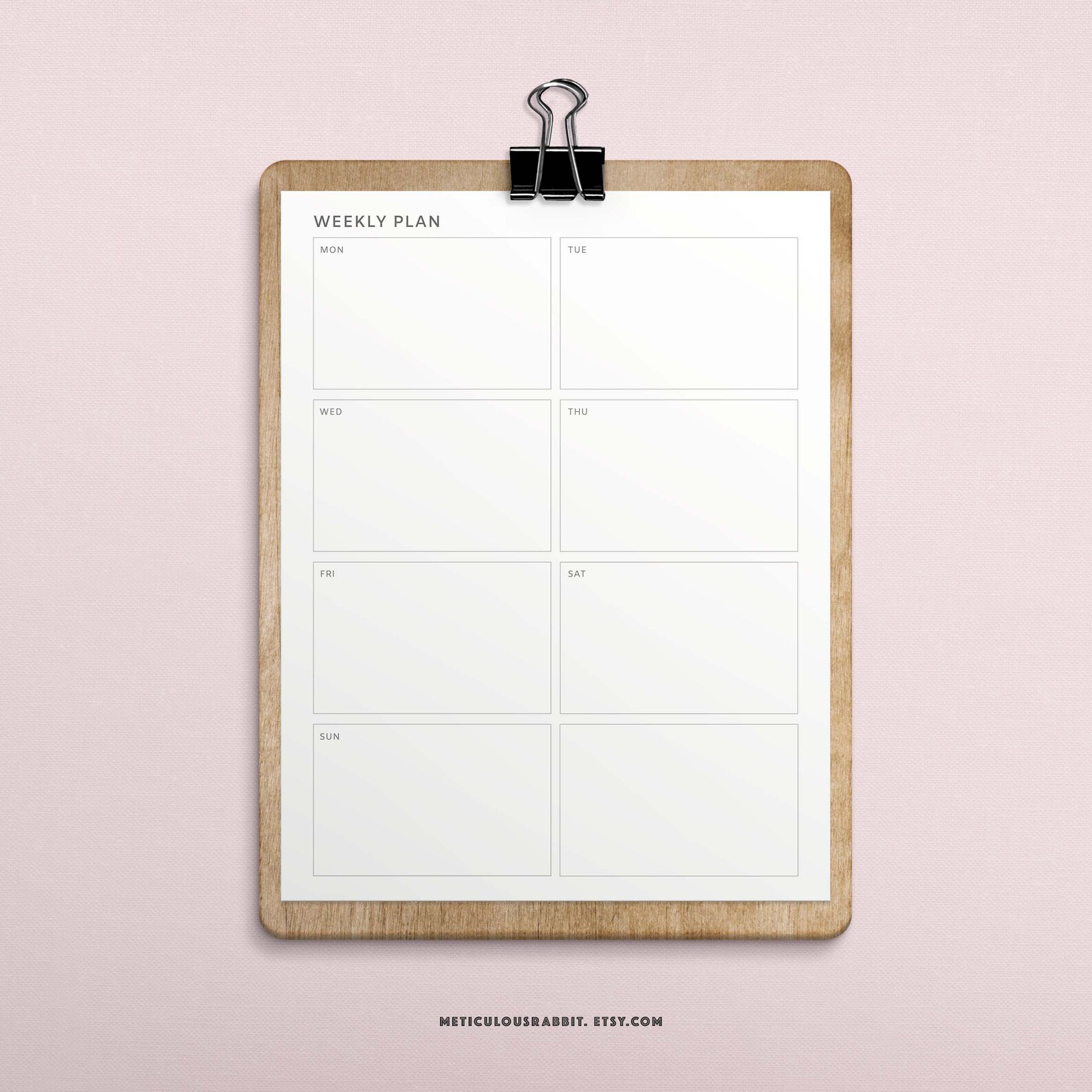 Digital&Printable Weekly planner template Half Letter Letter Etsy