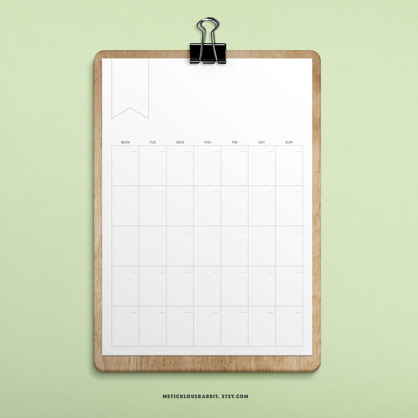 Undatierter Monatskalender A5 A4 Größe druckbar Monatsplaner | Etsy