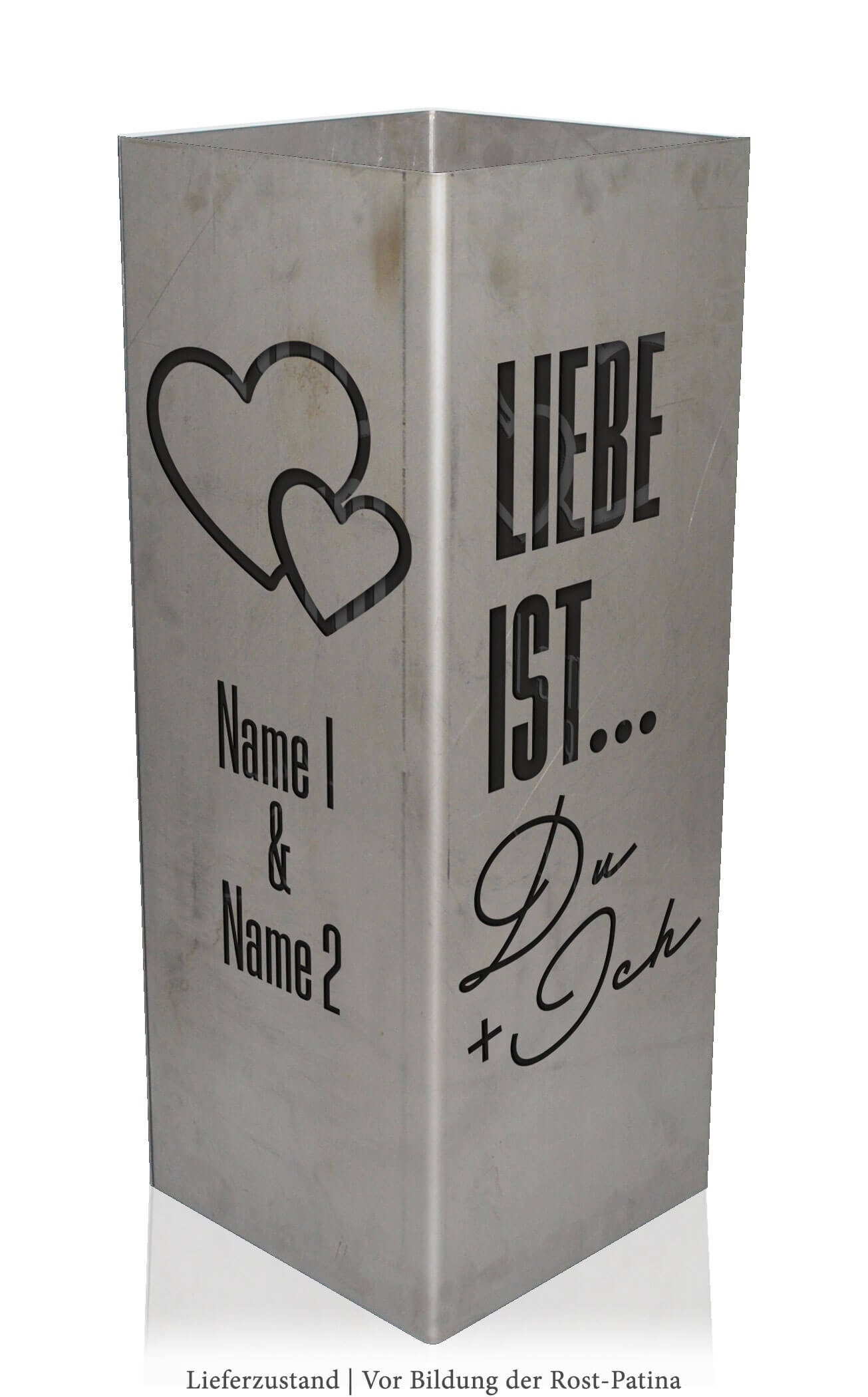 Feuersäule Liebe Name Herzen & Spruch Personalisiert Etsy