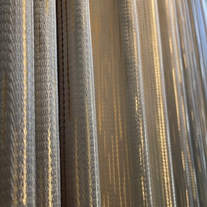 Luxury Gold Vertical Stripes High-end Curtains for Living Room Texture High Shading Curtain Gold Thread Jacquard Bay Window Drapes