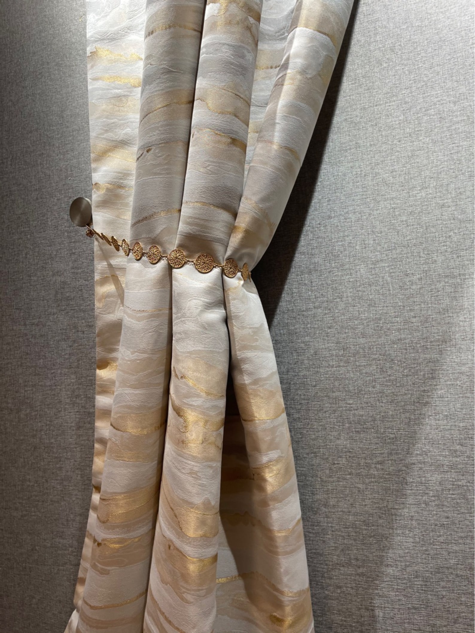 Light Luxury Thick Jacquard Curtain Gold Thread Marble Etsy