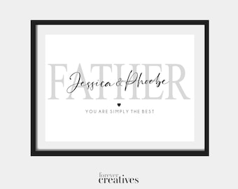 Father or Dad Print | Names Personalised