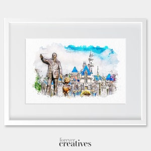 Disneyland Castle Art Print | Disneyland Resort Anaheim Design