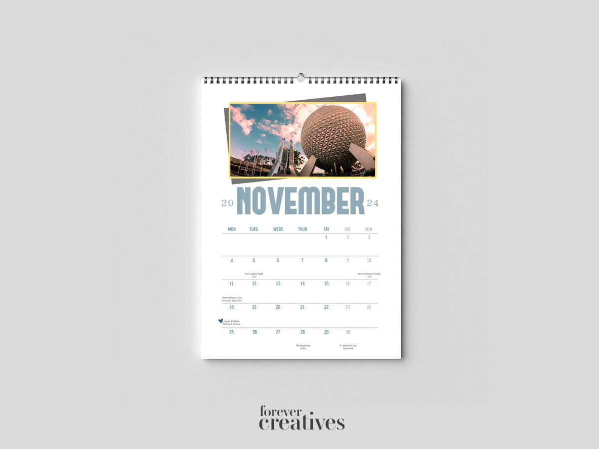 2024 Disney Parks Calendar A4 & A3 Etsy