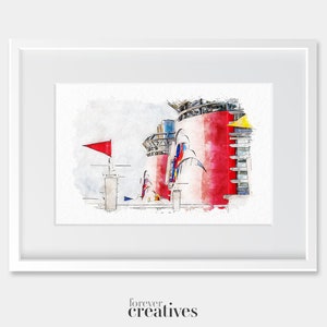 Disney Cruise Line Funnels Art Print | Disney Cruise Line Design