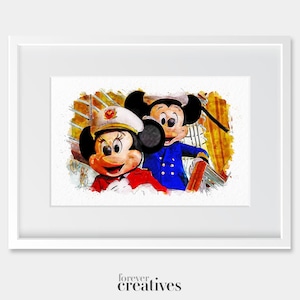 Disney Cruise Line The Captains Art Print | Disney Cruise Line Design