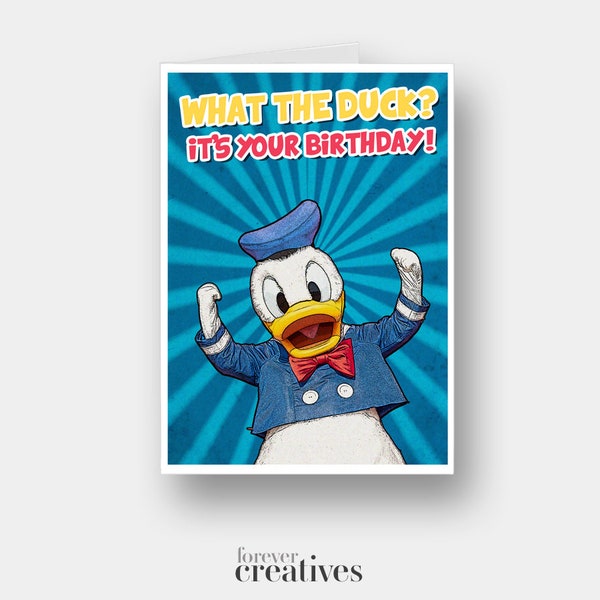 CARD | Donald Duck Birthday | Comic Theme