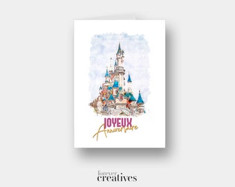 Cartoline / Disneyland Paris / Scelta di 8 auguri in inglese e francese