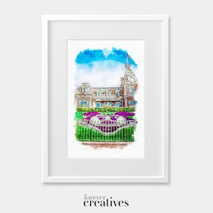 Disneyland California Entrance Art Print | Disneyland Resort Anaheim Design