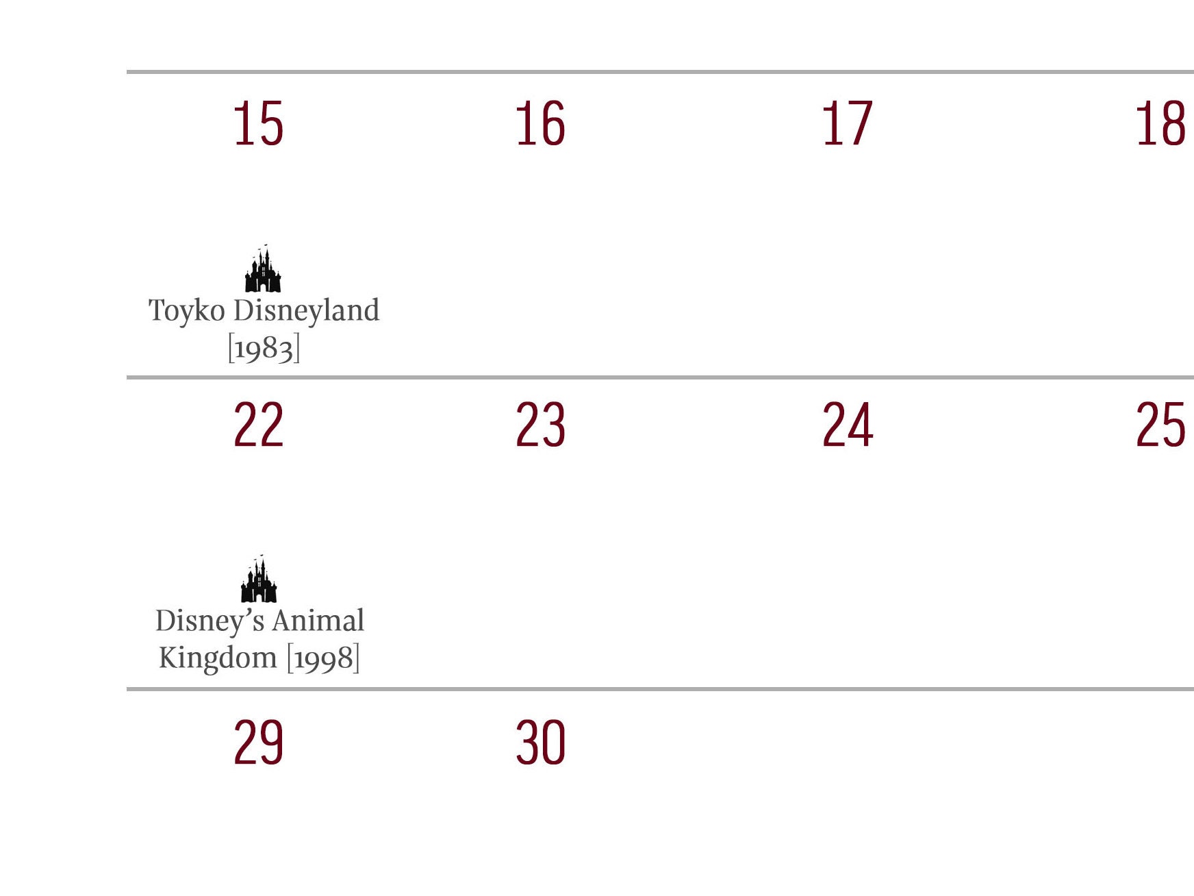 2024 Disney Parks Calendar A4 & A3 Etsy